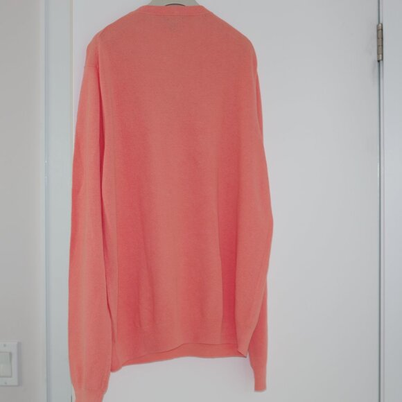 Brooks Brothers Orange linen cotton mens V Neck Pullover Size:XL - Picture 5 of 5